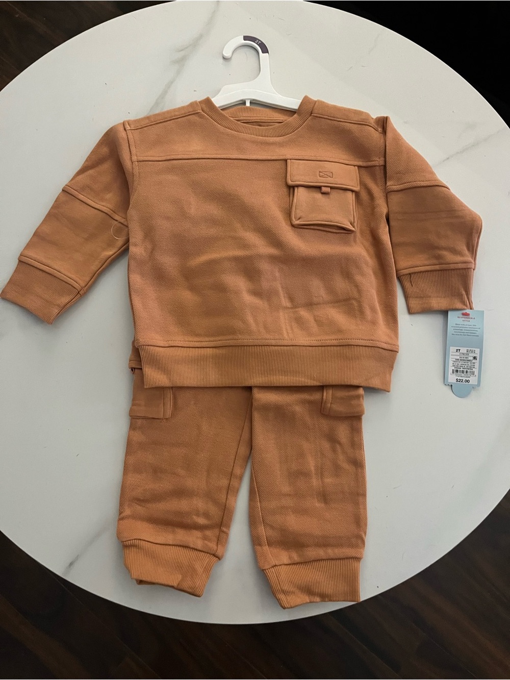 Cat & Jack Kids Rust Tan Sweatshirt & Joggers Set
